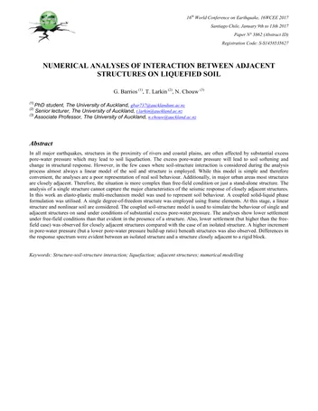 Más sobre Análisis Numérico de la Interacción entre Estructuras Adyacentes sobre Suelo Licuado.