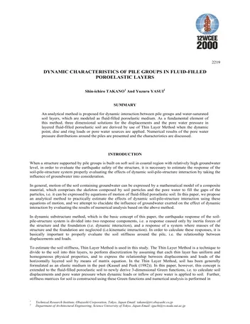 Más sobre Características Dinámicas de Grupos de Pilotes en Suelos Poroelásticos Rellenos de Fluidos.